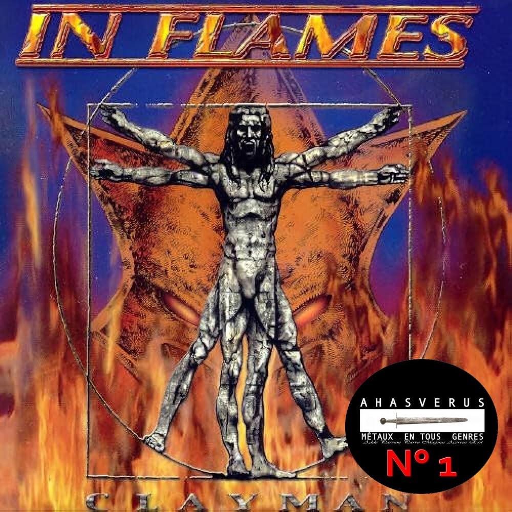 In flames